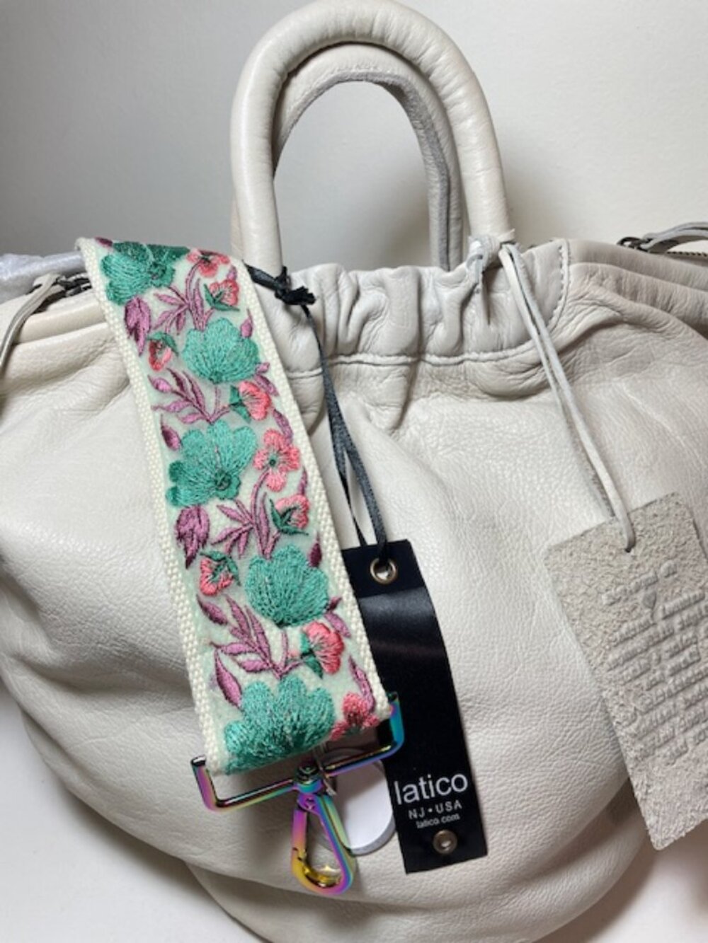 Latico Leather Ramble Crossbody Bag NEW in Oat + Bonus Strap